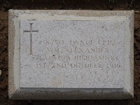 Struma Military Cemetery - Alexander, William